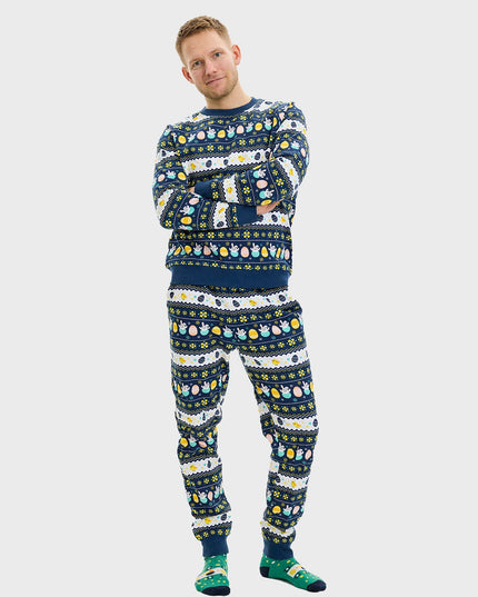 Blauer Oster-Trainingsanzug – Herrenstil