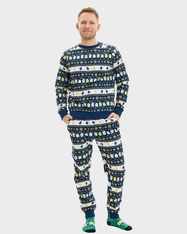 Blauer Oster-Trainingsanzug – Herrenstil