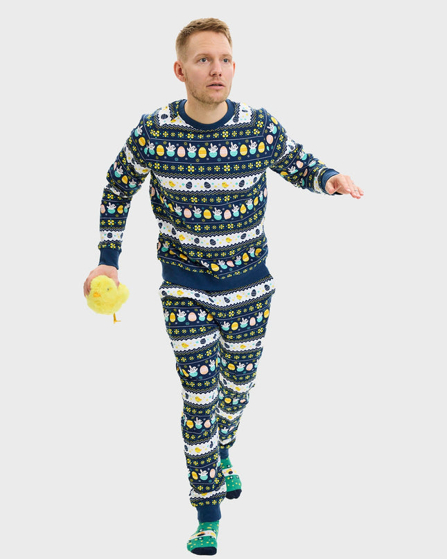 Blauer Oster-Trainingsanzug – Herrenstil