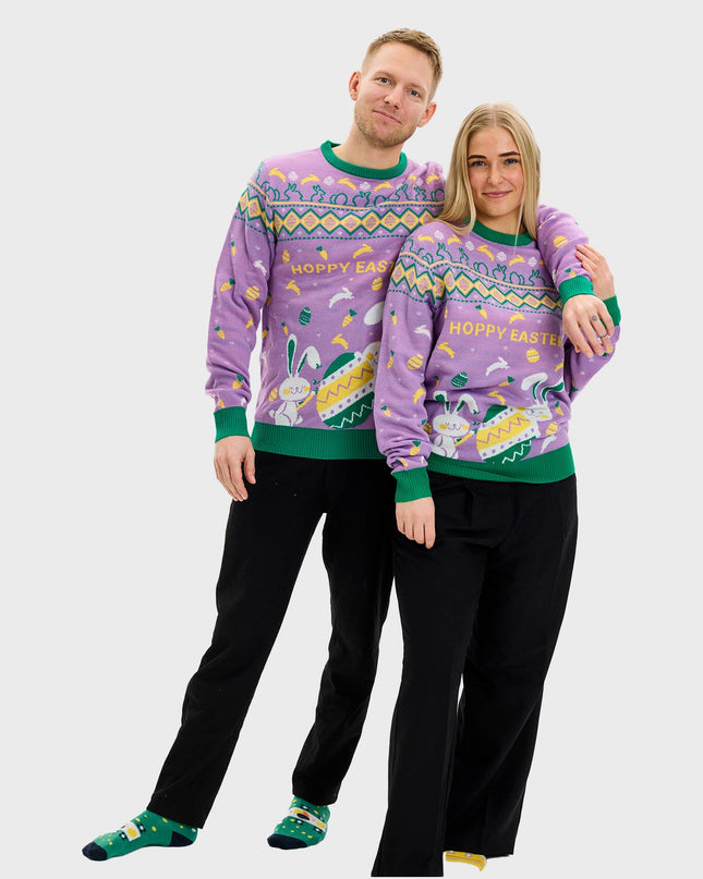 Eggercise Osterpullover Lila - Damenversion