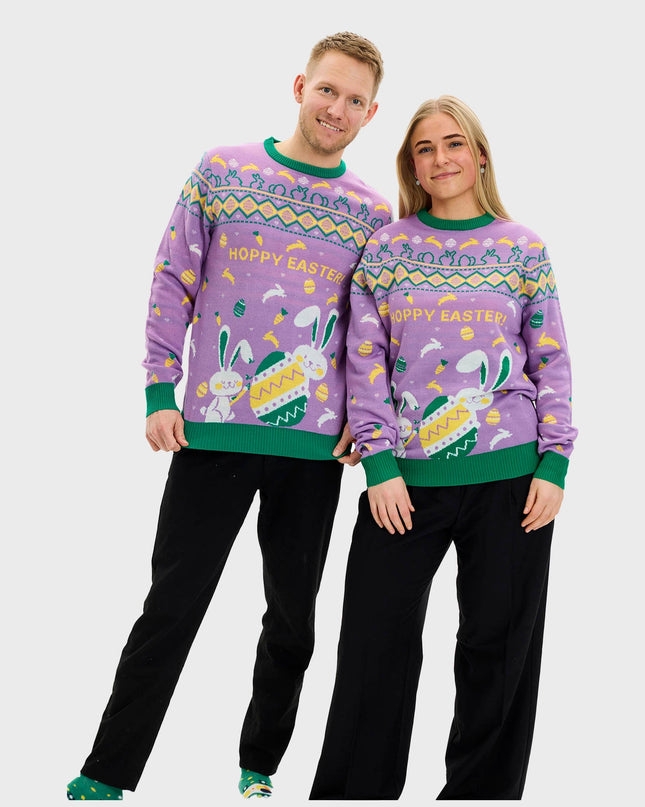 Eggercise Osterpullover Lila - Damenversion