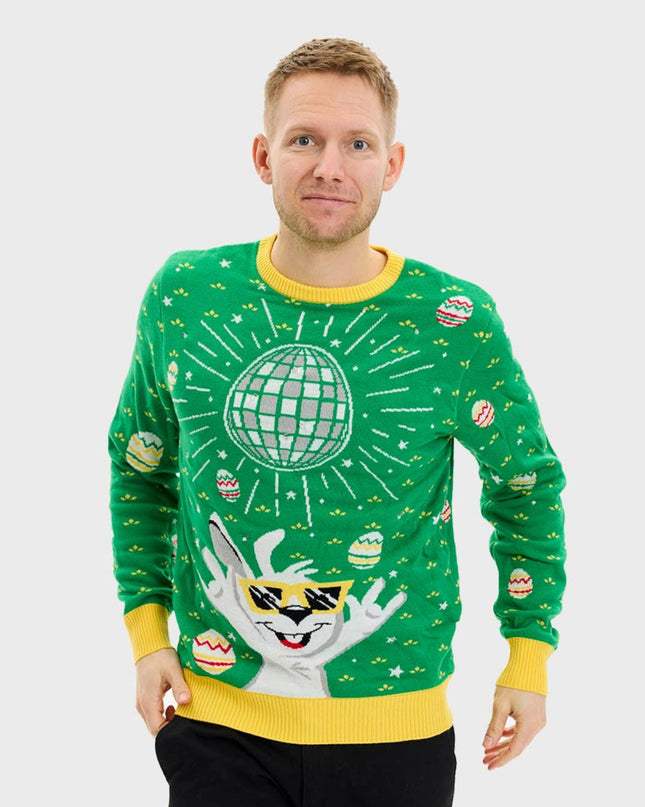 Disco Easter Sweater Green for Men