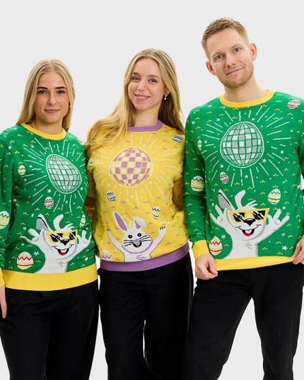 Disco Easter Sweater Green - Women's Edition