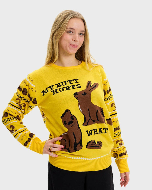 Osterhasenpullover – Damenversion