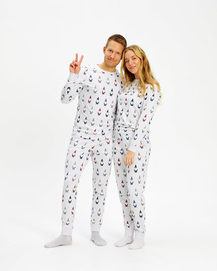 Weihnachtspyjama mit Gartenzwergmotiv für Herren