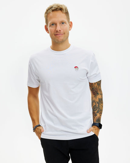 Weißes Weihnachtsmann-T-Shirt für Herren