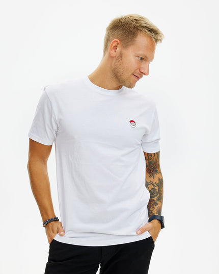 Weißes Weihnachtsmann-T-Shirt für Herren