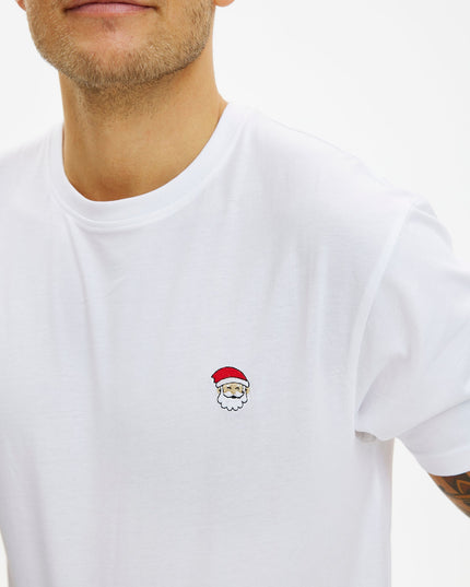 Weißes Weihnachtsmann-T-Shirt für Herren