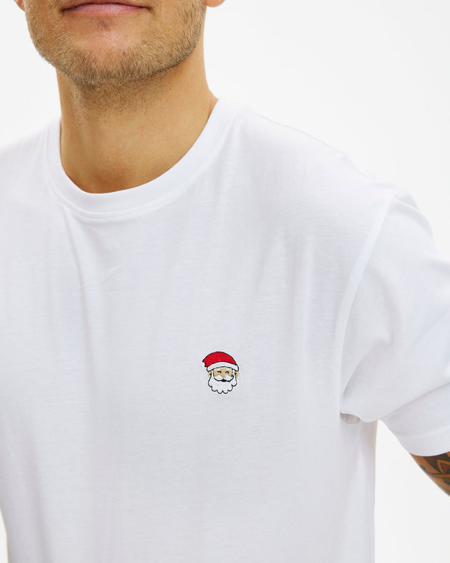 Weißes Weihnachtsmann-T-Shirt für Herren