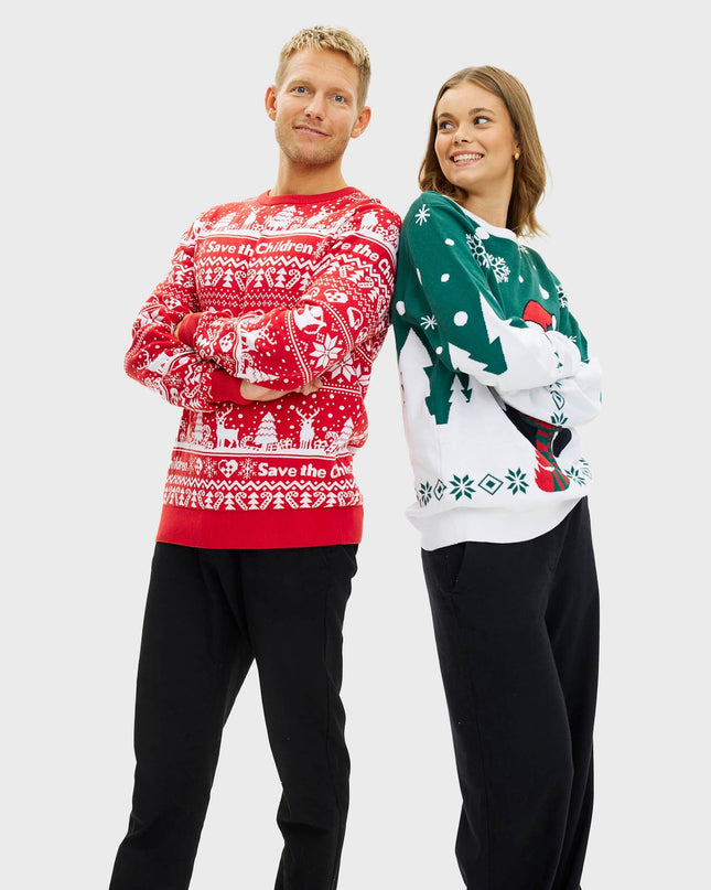 Pandaens Herren-Weihnachtspullover