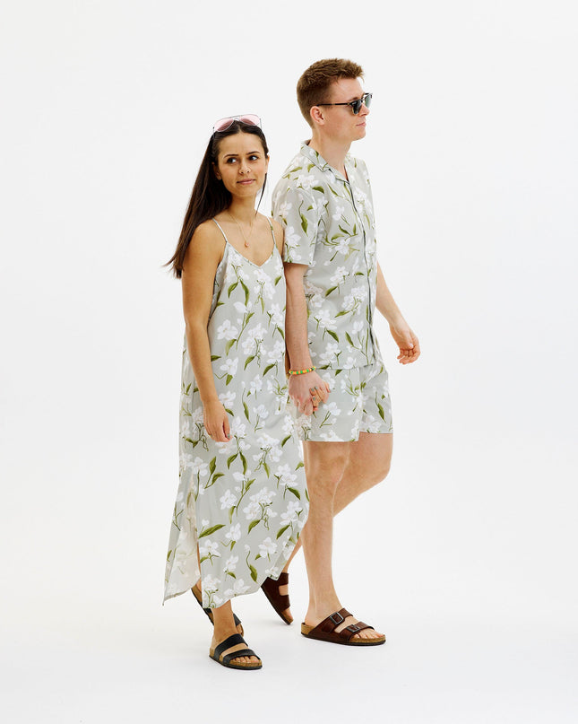 Sommer-Lounge-Set mit Blumenmuster