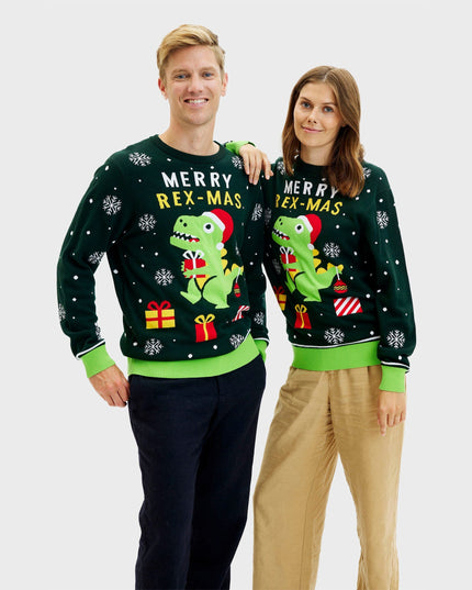 Cute Dino Christmas Sweater - Men