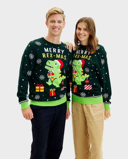 Cute Dino Christmas Sweater - Women