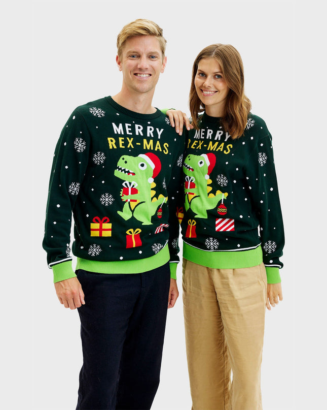 Cute Dino Christmas Sweater - Women