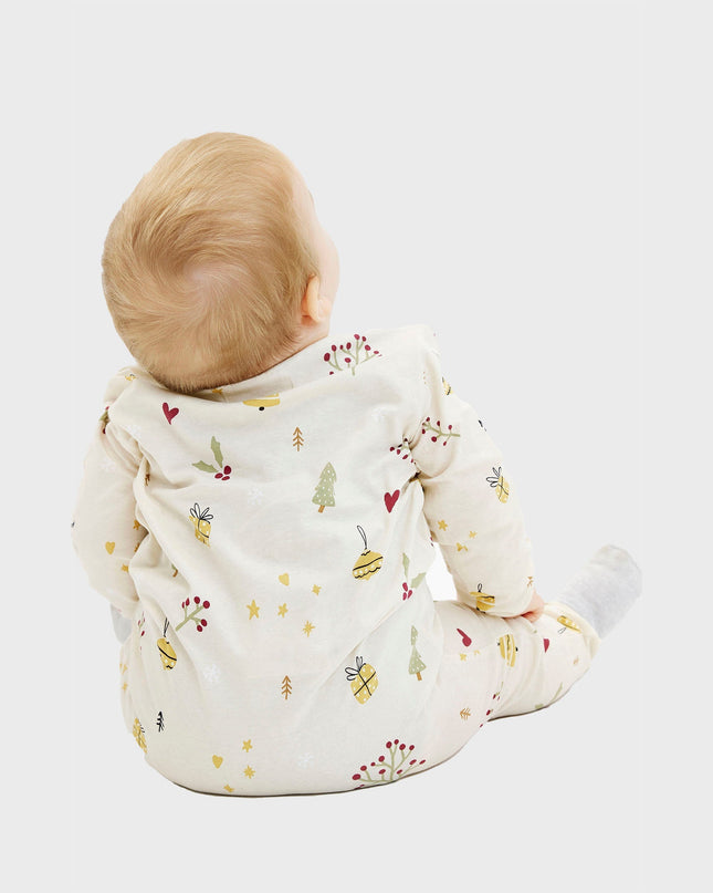 Beige Weihnachtspyjamas für Babys