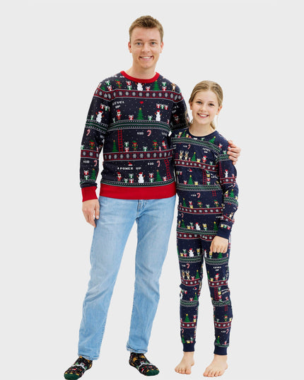 Vintage Gamer Weihnachtspyjamas für Damen