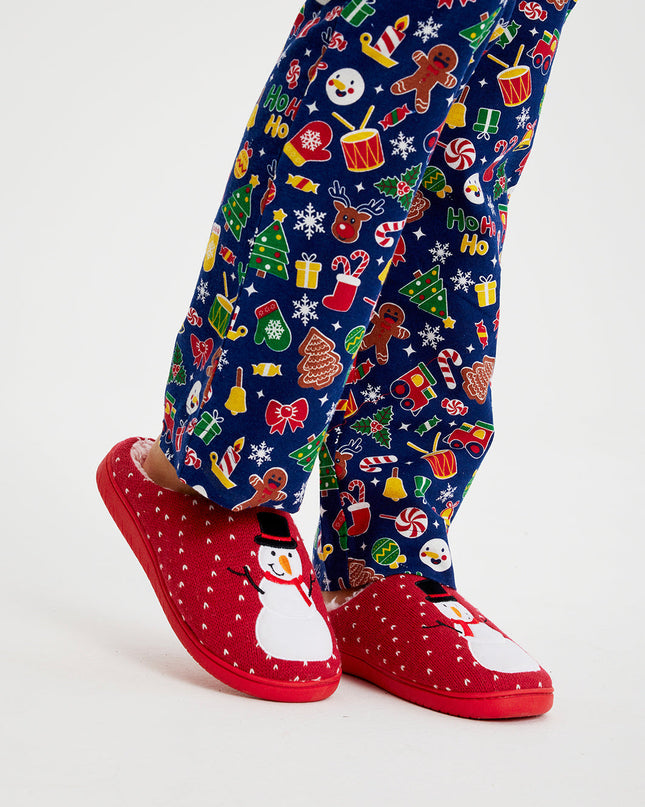 Schneemann-Hausschuhe für Kinder