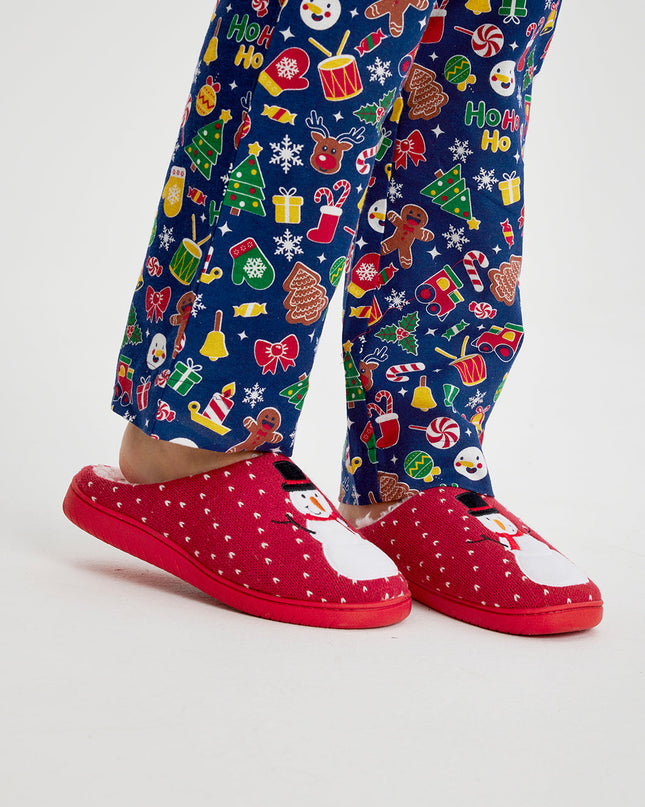 Schneemann-Hausschuhe für Kinder