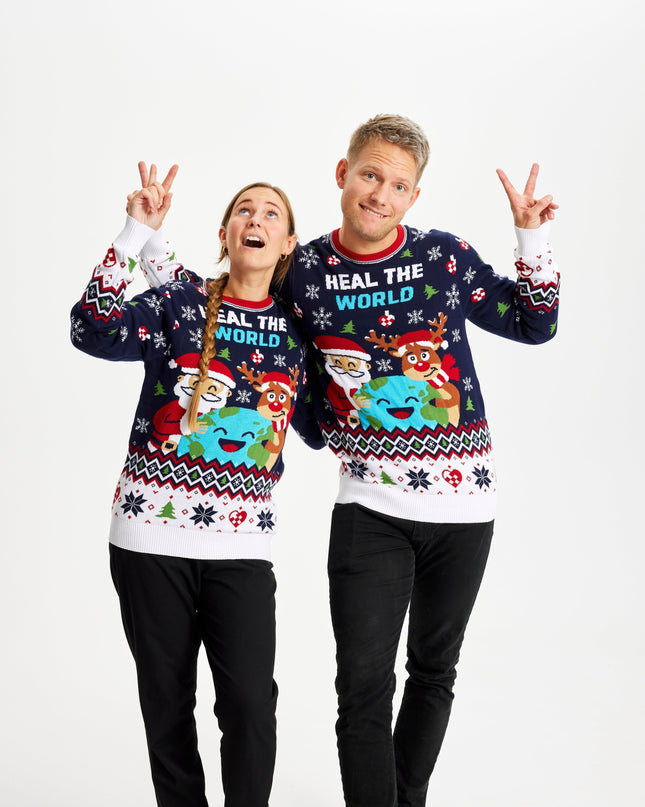 „Heile die Welt“-Pullover – Herren