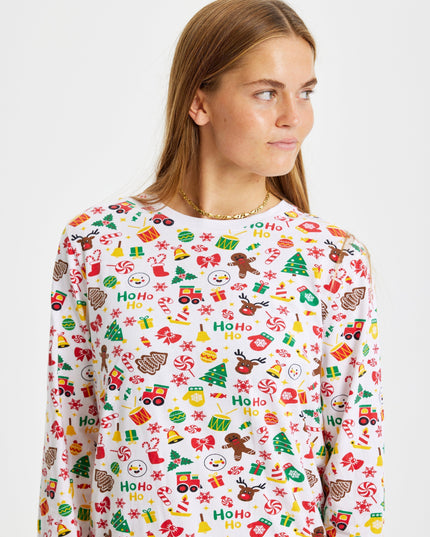 Weiße Weihnachtspyjamas für Damen