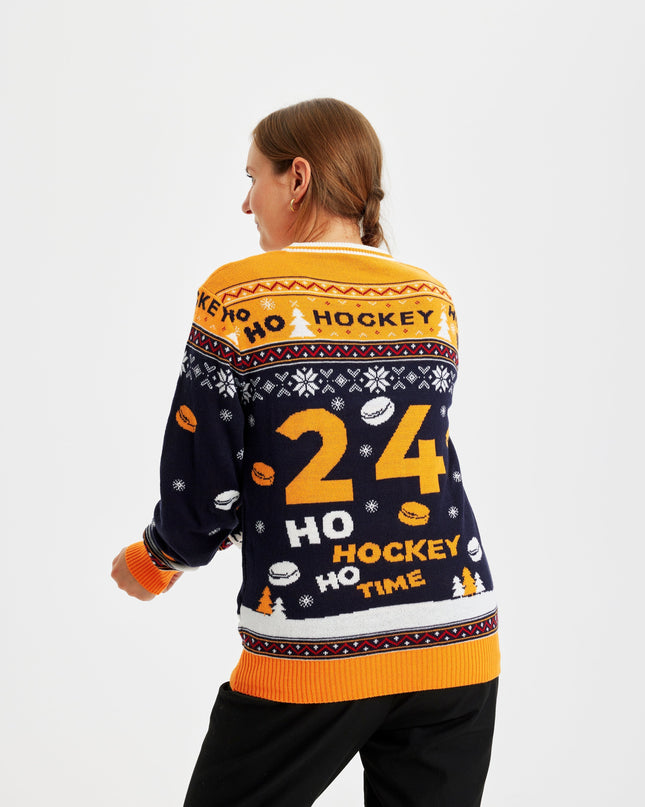 Weihnachtspullover mit Hockeymotiv in limitierter Auflage – Damenversion