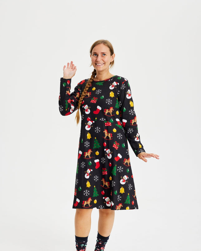 Schwarzes Weihnachtskleid