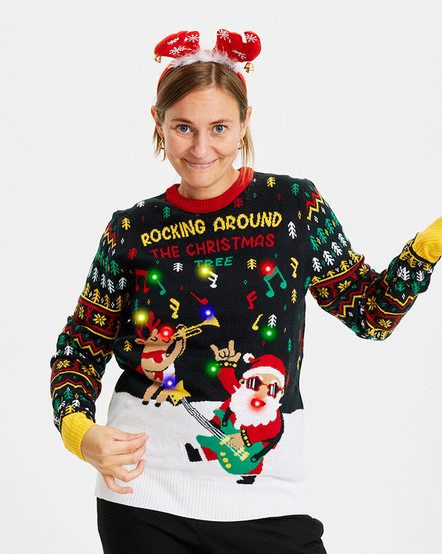 Weihnachtspullover „Rocking Around The Christmas Tree“ – Damen