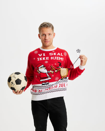 Weihnachtspullover „Wir gehen nicht nach Hause“ für Herren