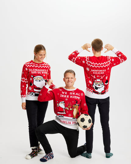 Weihnachtspullover „Wir gehen nicht nach Hause“ für Herren