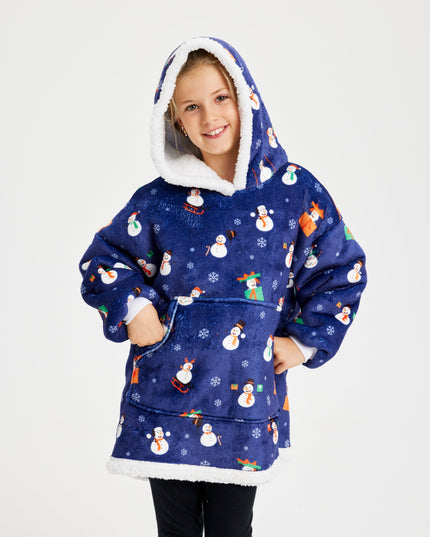 Dreamhoodie Snowman - Blue - Kids