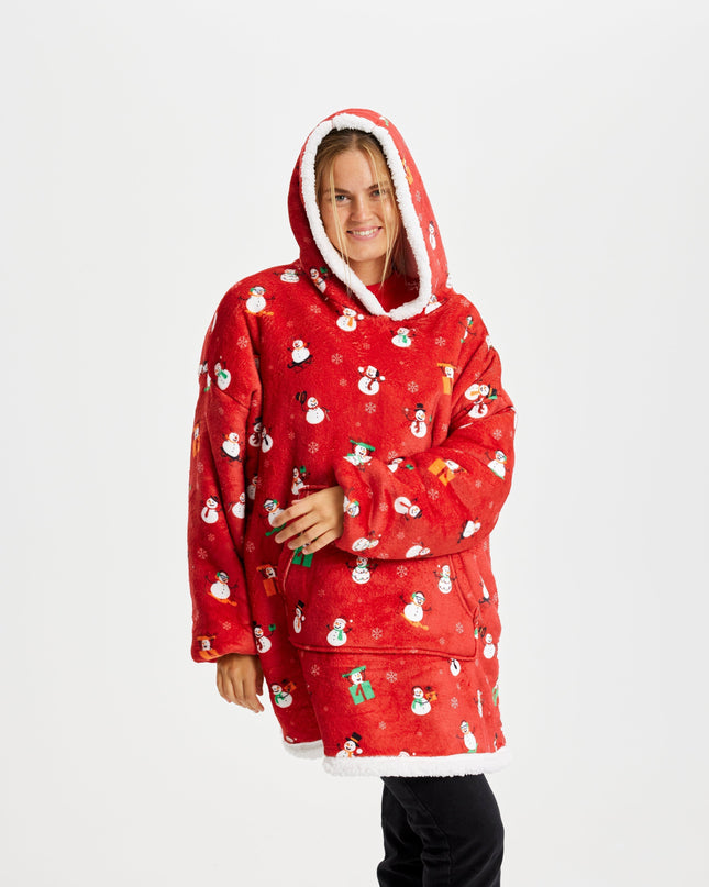 Red Snowman Dreamhoodie - HappyHoodies