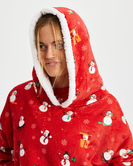 Red Snowman Dreamhoodie - HappyHoodies