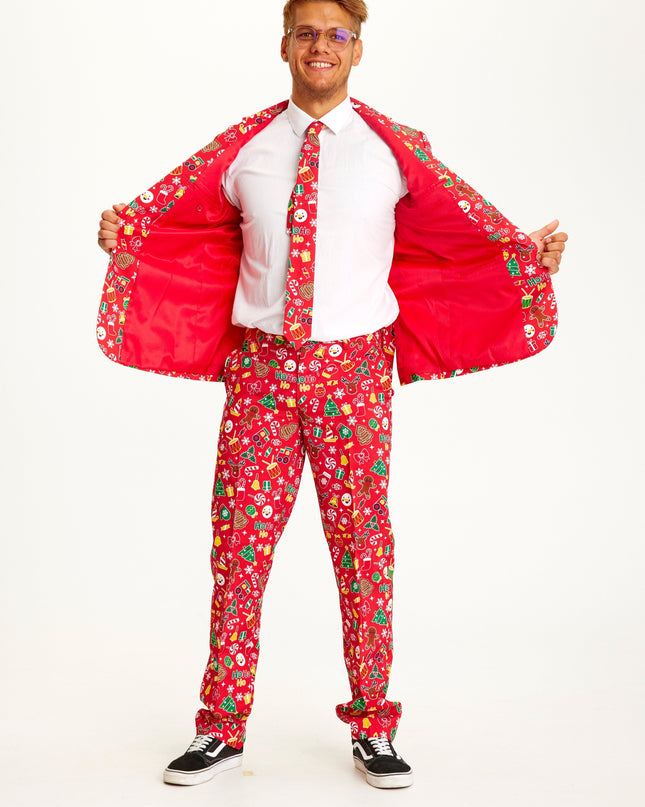 den fantastischen roten Weihnachtsanzug