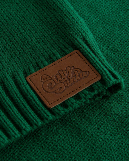 Grüner Weihnachtspullover mit Rentiermotiv für Kinder