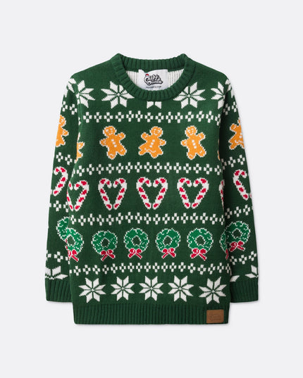 Kids' Family Green Christmas Sweater | Matching Holiday Apparel