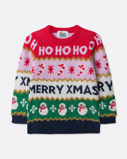 Gestreifter Weihnachtspullover für Kinder