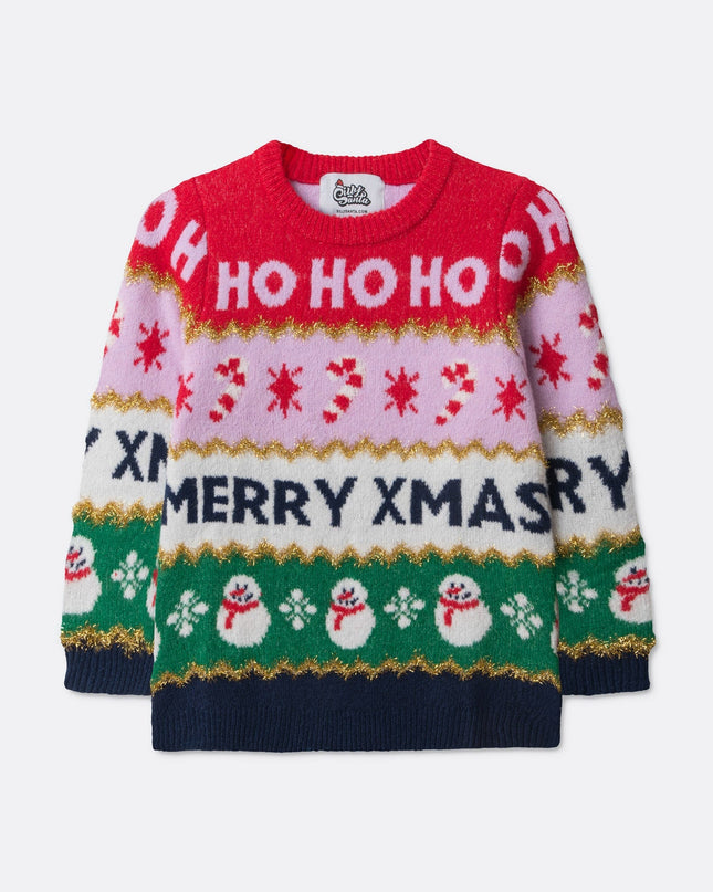 Gestreifter Weihnachtspullover für Kinder