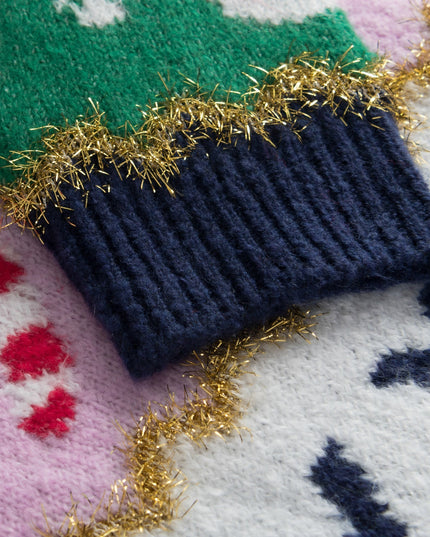 Gestreifter Weihnachtspullover für Kinder