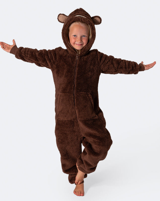 Kids Brown Teddy Bear Onesie