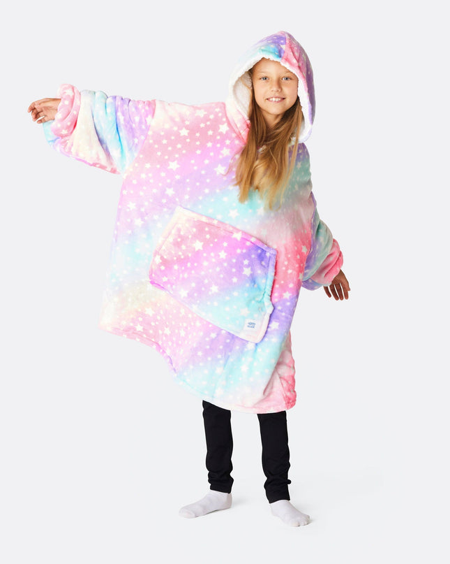 Pinker Regenbogen-Hoodie für Kinder