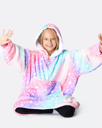 Kids' Pink Rainbow HappyHoodie