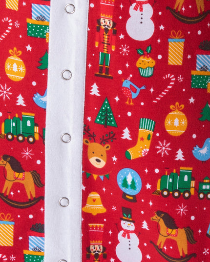 Roter Weihnachts-Overall-Weihnachtspyjama für Kinder
