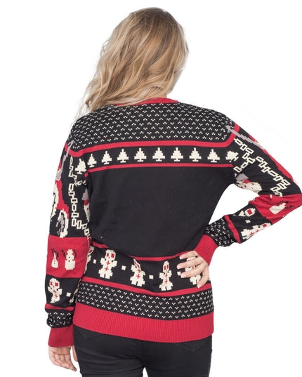 Krampus-Strickpullover für Damen – Hässlicher Weihnachtspullover