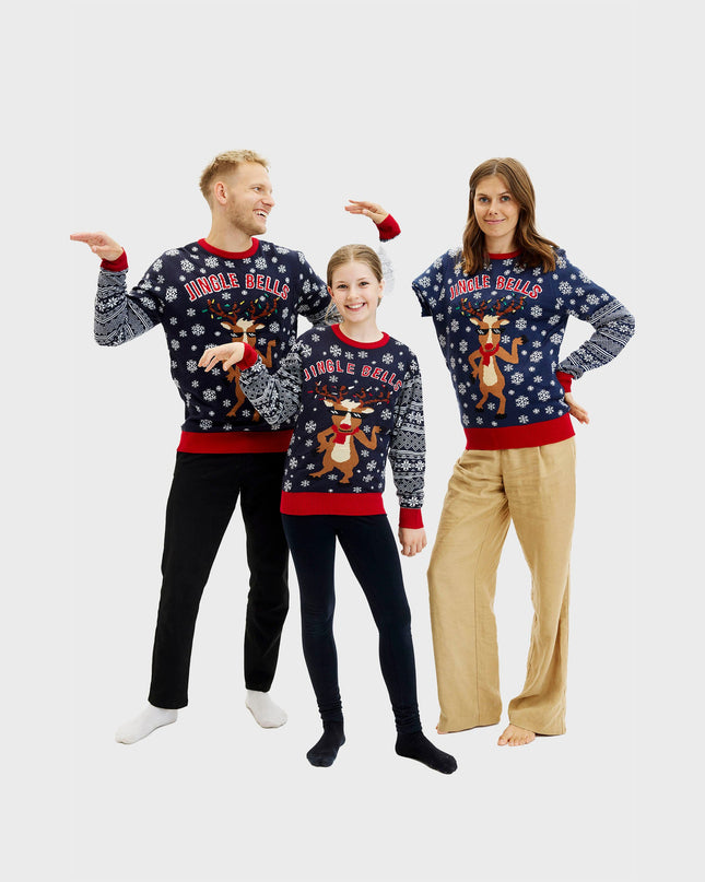 Weihnachtspullover mit Glöckchenmotiv für Damen