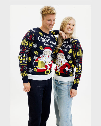 Have A Cold One With Santa Christmas Sweater for Women