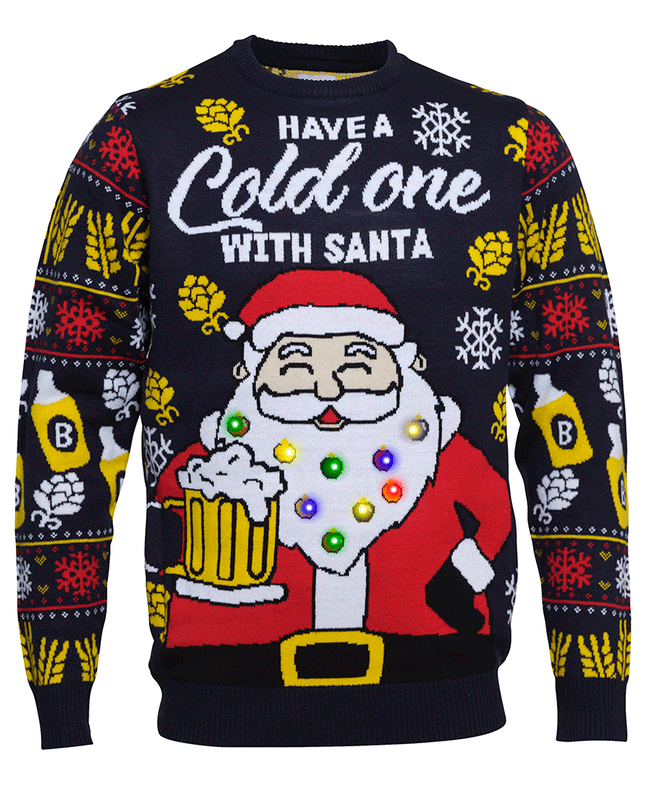 Santa's Cold One Christmas Sweater for Women