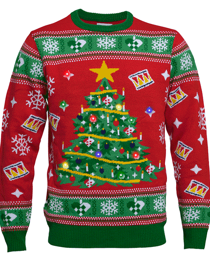 Weihnachtsbaum-Pullover für Damen – Leuchtender Weihnachtspullover, der