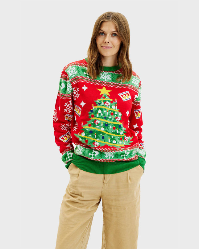 Christmas Tree Sweater for Women - Light-Up Ugly Christmas Sweater