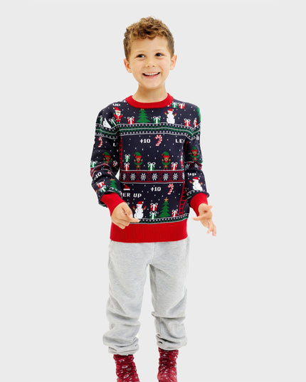 Vintage Gamer Christmas Sweater - Kids