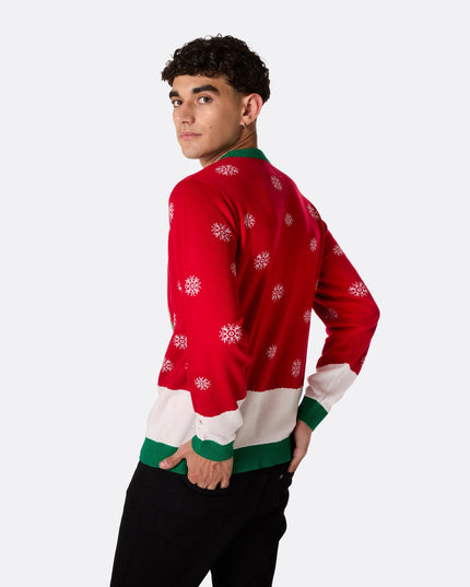 Herren-Weihnachtspullover „Let It Snow“